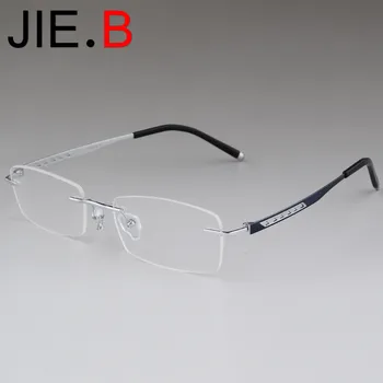 

New ultra-light pure titanium frameless glasses frame men's business style can be equipped with myopia, reading glasses