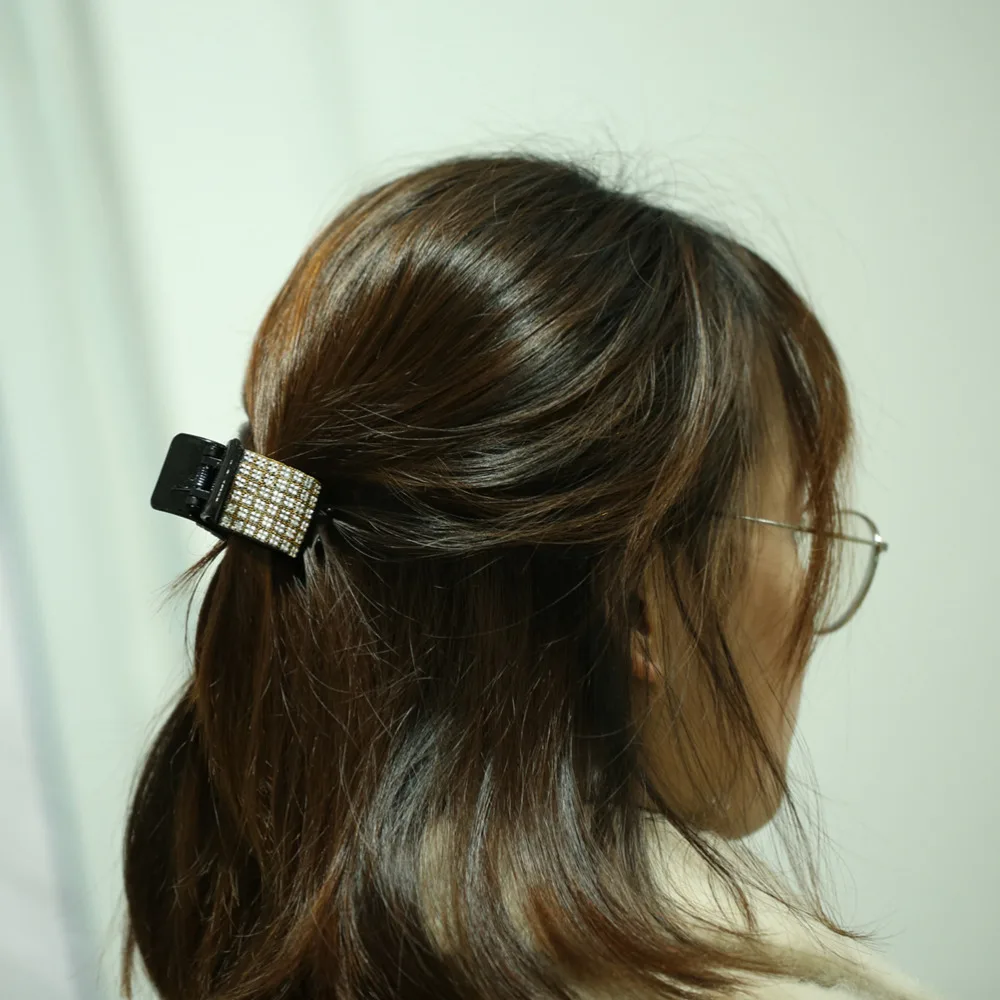 

M MISM 2019 Elegant Women Rhinestone Hair Claws Fashion Shiny Rhinestone Girls Hair Accessories Modis Tiny Zircon Hair Clip