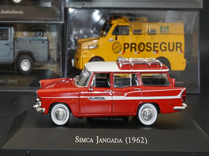 Подарок на день рождения 1/43 имитация SIMCA JANGADA 1962 Классическая коллекция игрушечная мебель литая под давлением винтажная модель автомобиля - Цвет: Красный