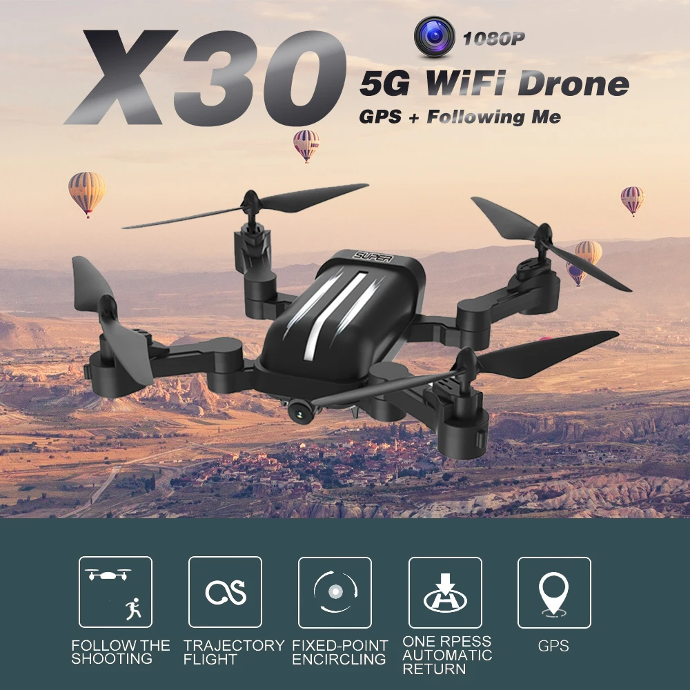 X30 1080 P камера Дрон 5G WiFi FPV gps Радиоуправляемый Дрон Авто следующая высота удержания RC Квадрокоптер детские игрушки на открытом воздухе