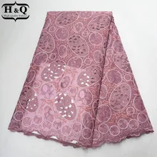 Лидер продаж хлопковый в африканском стиле Высококачественная нигерийская вышитая кружевная ткань с камнями 5 ярдов/шт швейцарская вуаль кружева для одежды