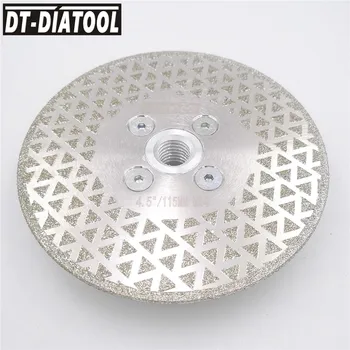 

DT-DIATOOL 1pc Electroplated Diamond Cutting Disc Grinding Wheel Both Side Coated Saw Blade for stone Granite Marble 115mm/4.5"