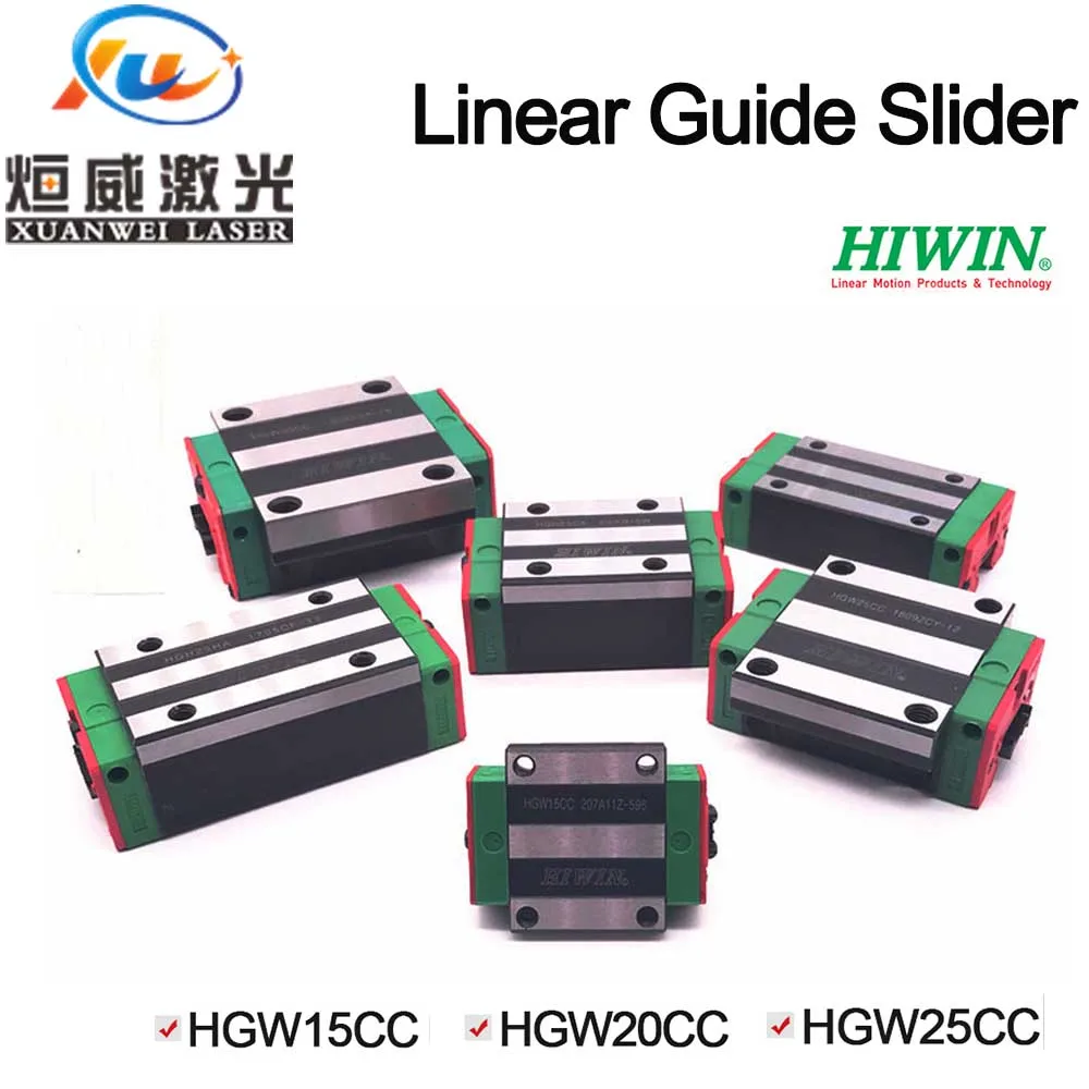 

HIWIN Slider HGW15CC HGW20CC HGW25CC HGW30CC Linear Guide use for Linear Rail CNC Diy Parts