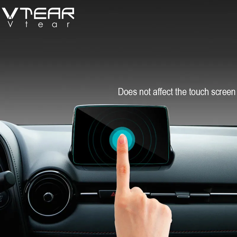Vtear для Mazda CX-3 CX3 gps Навигация экран стальной материал Защитная пленка для ЖК-экрана пленка наклейка аксессуары