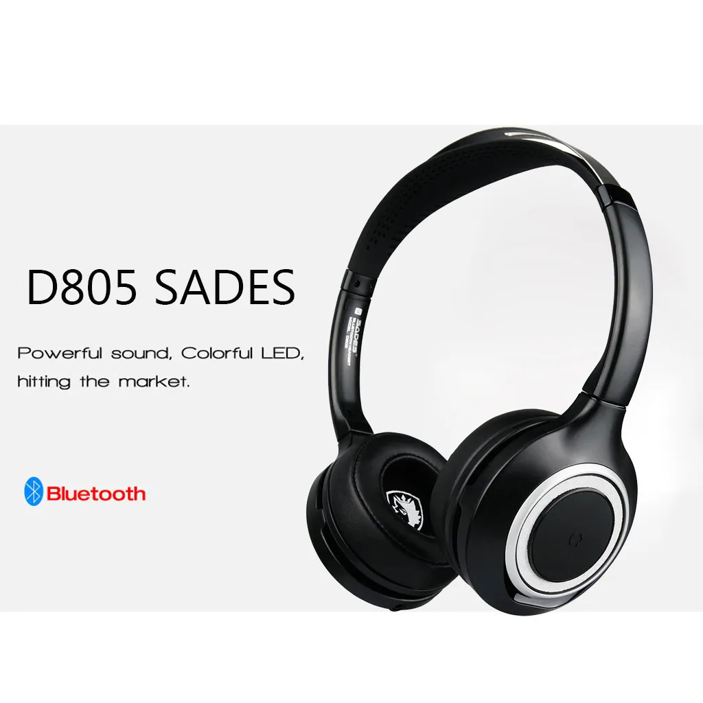 

SADES D805 Wireless Bluetooth Headset Earphones Headphones Noise Reduction For Cell Phone/Skype