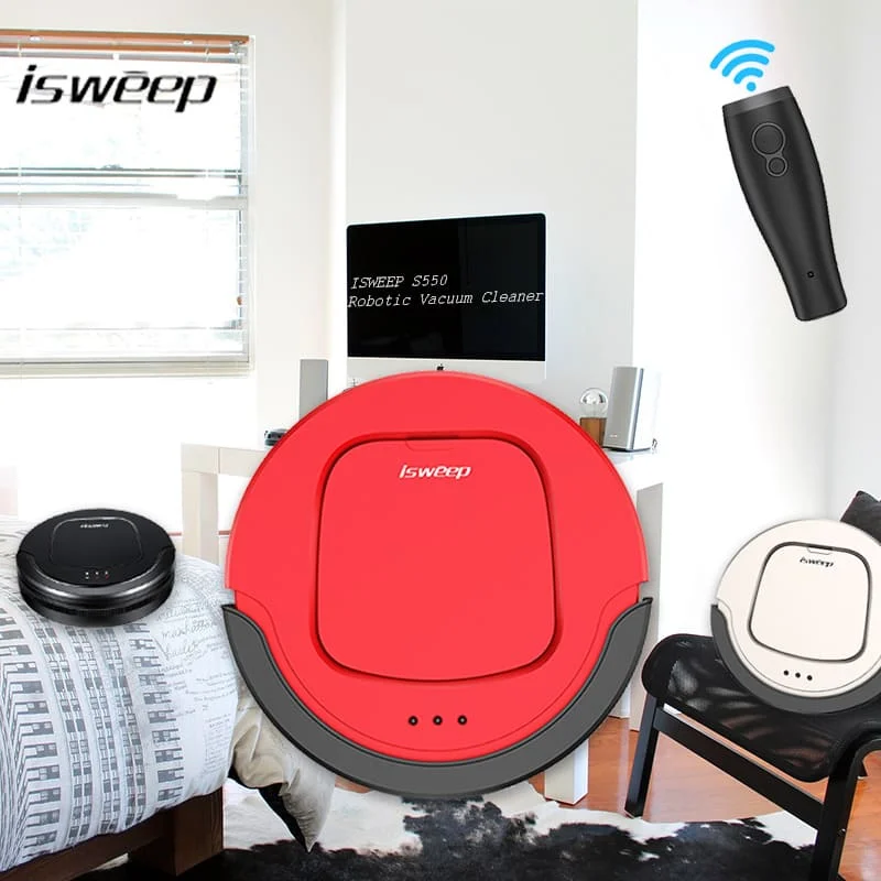 

ISWEEP S550 Intelligent Wireless Automatic Powerful Robot Vacuum Cleaner with Mopping Cloth and Mini Remote Control for Home