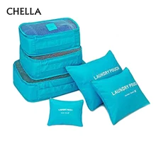 6 шт./компл. дорожная сумка для мужчин и женщин багаж большой емкости для хранения одежды упаковочные сумки водонепроницаемый чемодан набор FB0083