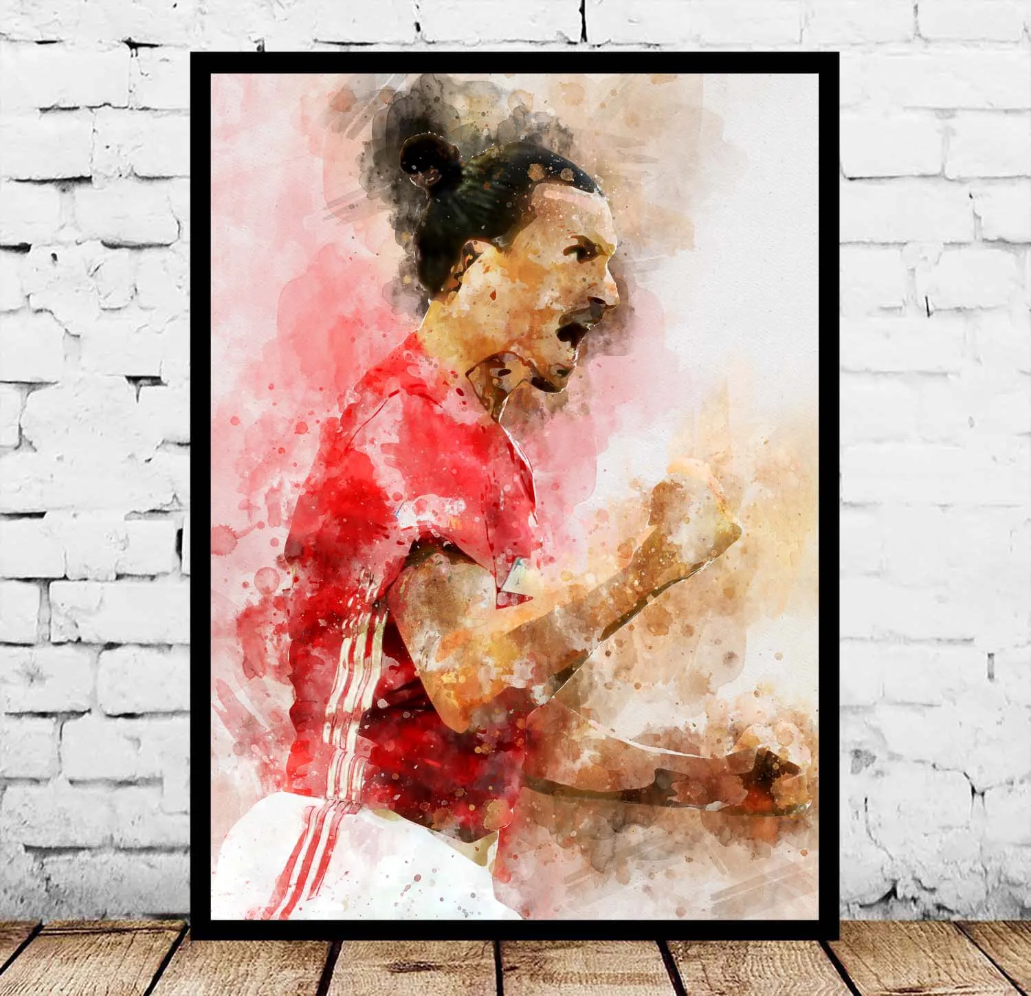 

Zlatan Ibrahimovic Soccer Sports Football Watercolor Abstract Poster