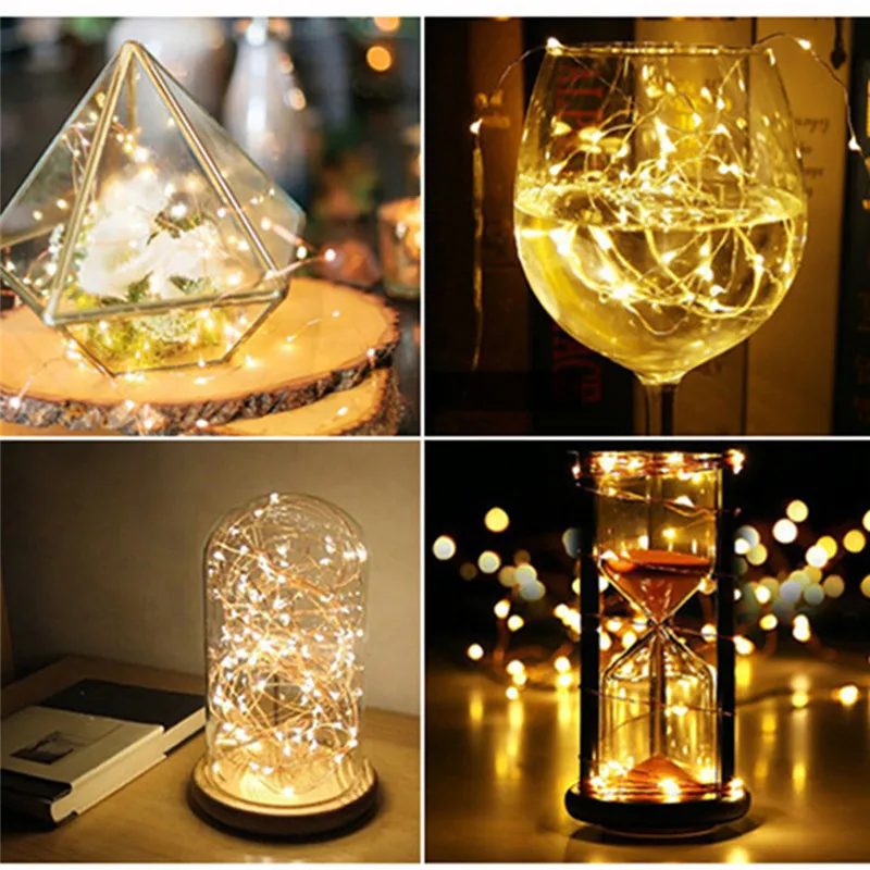  2m 20 LED Submersible Waterproof Fairy Light Copper Wire String Lights Base Lamp Multicolor LED LIGHT SET 40JA1406