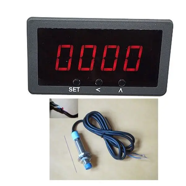 

Digital Tachometer Speed Meter Alarm control + Hall Proximity Switch Sensor 12v