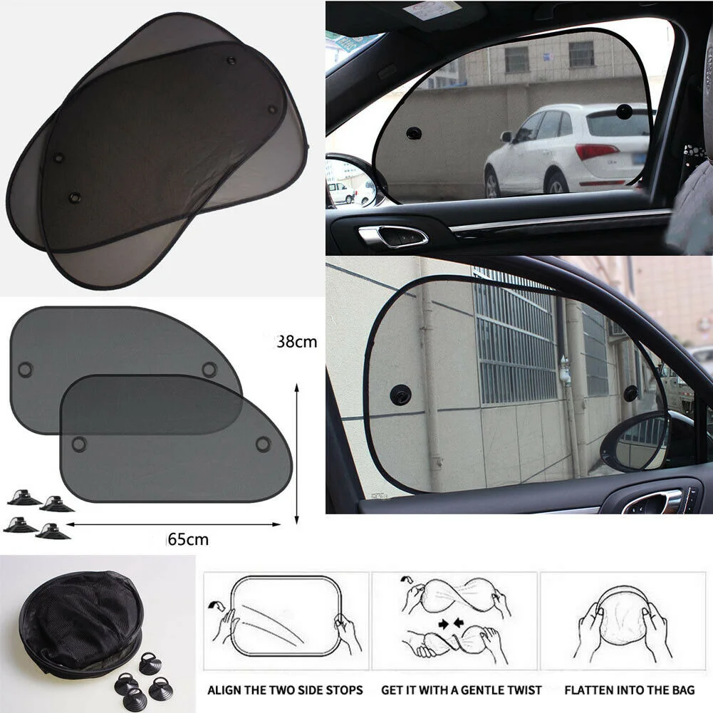 

Fit For Car Rear Window Sun Visor Shade Mesh Cover Shield UV Protector Sunshade