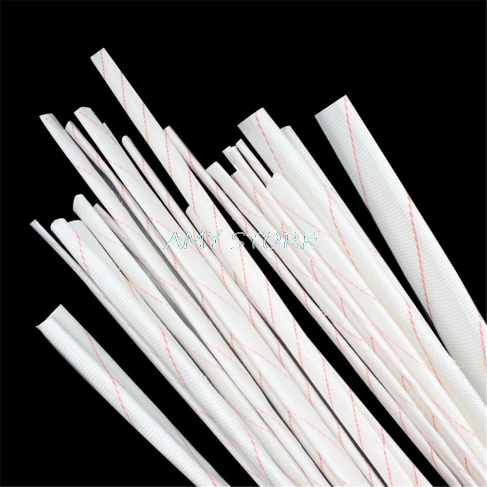 

5pcs 1Meter 1 1.5 2 2.5 3 4 5 6MM Diameter Fiberglass Sleeving High Temperature Resistance Insulated Wire Protective Casing