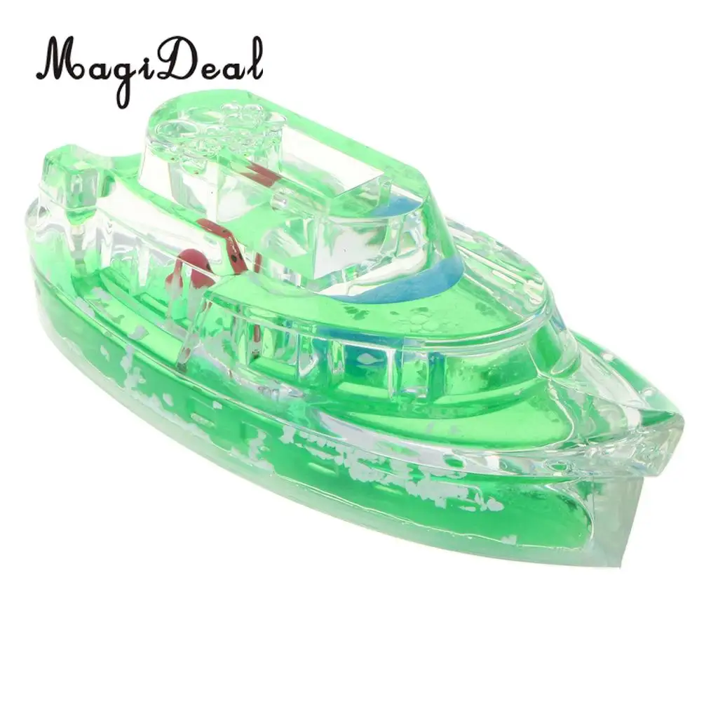 Sensory Toy For Relaxation, Boat Shaped Pen Holder Liquid Motion Bubbler Toy