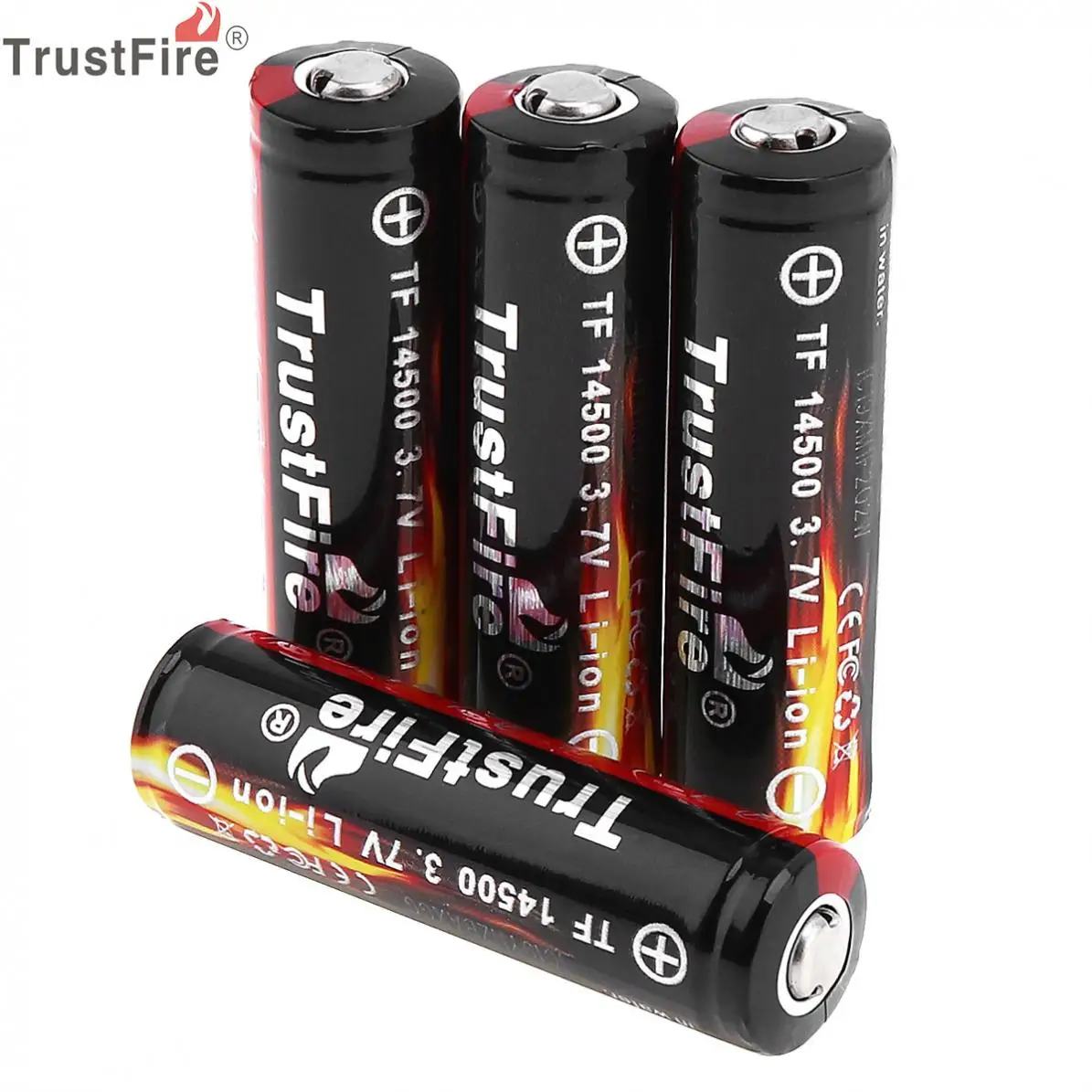 4 шт./лот TrustFire 3 7 в 900 мАч 14500 литий-ионная аккумуляторная батарея с защищенной