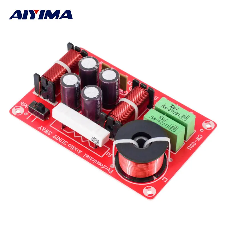 

AIYIMA 1Pc Professional Audio 3Way 300W Frequency Divider For DIY Two Tweeters And One Bass Speakers