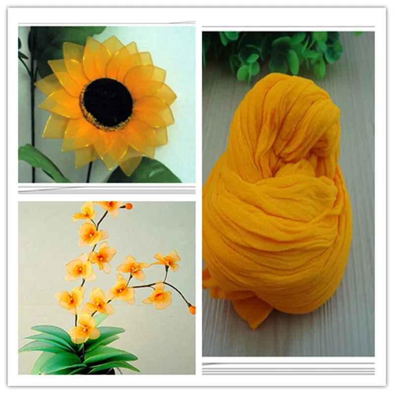 Free shipping 47 colors mix or only one color ship mesh flowers nylon stocking material/ronde flower for DIY | Дом и сад