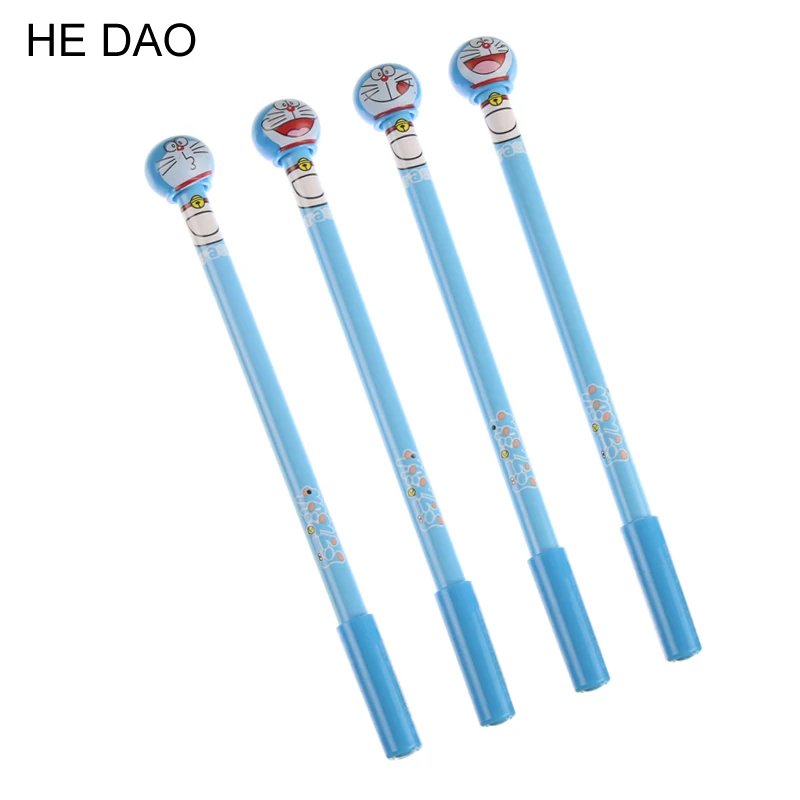 

4Pcs Cute Kawaii Blue Cat Doraemon Gel Pen Stationery Creative Gift School Supplies 0.5mm Student Gift Rewarding Prize