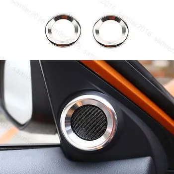 

2x Ring Fit For Honda Civic 16+ Trim Front Door Stereo Speaker Alloy Cover Trim