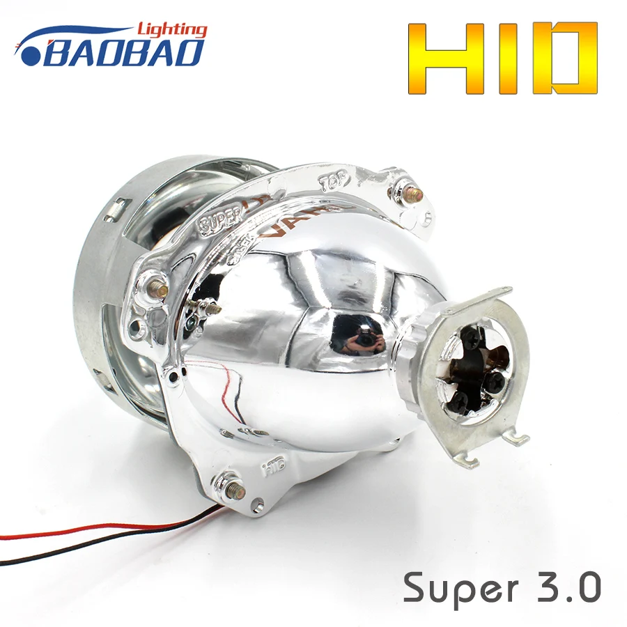 BAOBAO Универсальный 3 0 дюймов Автомобильный VA HID Bi Xenon ксеноновый проектор Объектив