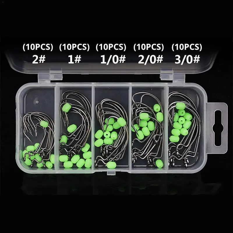 

Crank Hook Set Comes With Luminous Soft Body Blocking Beans Non-Slip Block Lure Soft Bait Soft Hook Professional Fishing Tackle