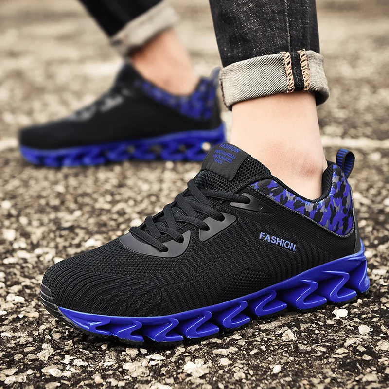 

2019 Outdoor Running Shoes for Men Breathable Sport Shoes Male Mesh Black Shoes Sneakers Size 39-44 Zapatillas Hombre Deportiva