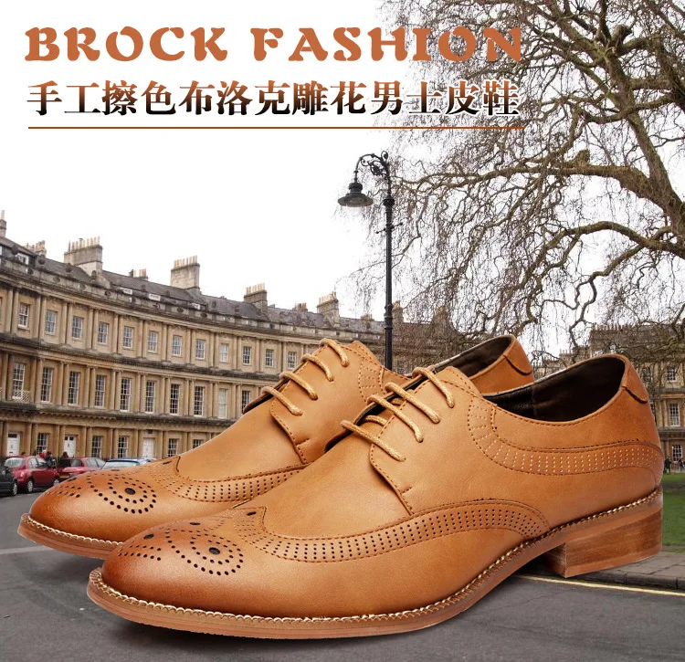 Мужские модельные туфли; chaussure homme2019; Новые повседневные деловые туфли с перфорацией в английском стиле; Мужская обувь; Zapatos de hombre157