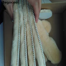 Brand 1 Pair Winter Insoles 100 Genuine Sheepskin Wool Felt Insoles Foot Warming 2 5cm Thick