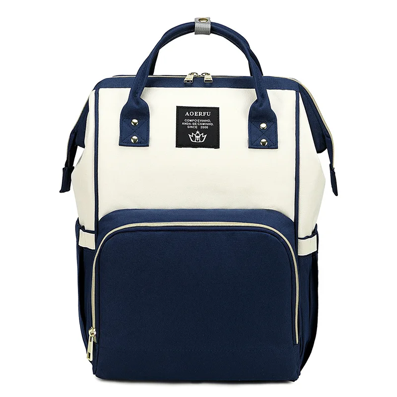 Водонепроницаемый Большой Вместительный рюкзак для мам, дорожный рюкзак для кормления, сумка для ухода за ребенком, женские сумки для подгузников Mochila Mamae - Цвет: Blue