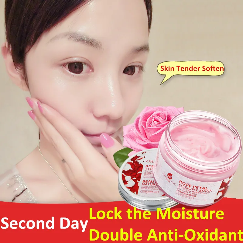 Moisturizing Whitening Face Masks Yogurt Rose Mud Mask Nourishing Oil