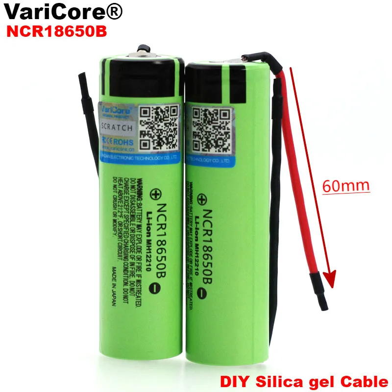2 шт. VariCore NCR18650B 3 7 v 3400 mAh 18650 литий-ионная аккумуляторная батарея сварочная