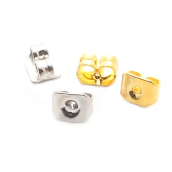 

Wholesale 200PCS Earring Studs Backs Gold Plated Butterfly Stopper Scrolls Ear Post Nuts Findings Fashion Party FRB010-01