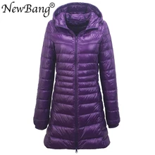  NewBang 8XL Ladies Long Warm Down Coat With Portable Storage Bag Women Ultra Light Down Jacket Women's Overcoats Hip-Length 