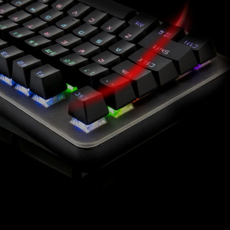 Hot Sale Mechanical Gaming Keyboard Waterproof Metal Backlit Wired 12 Modes Lighting USB