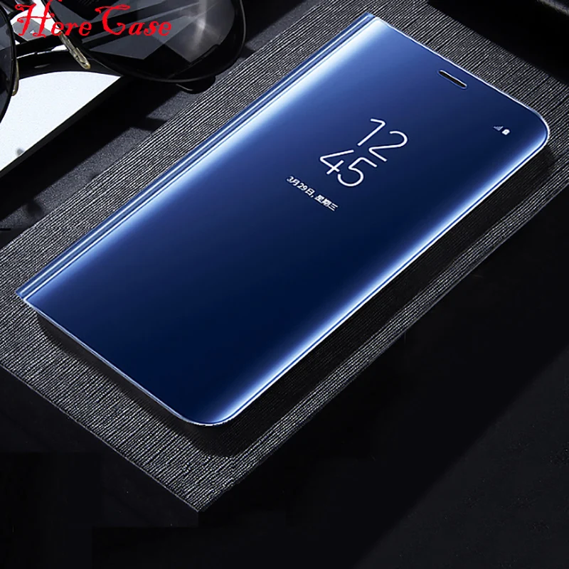 Specchio Clear View Casse Del Telefono Intelligente Per Iphone 8 7 6 6S Plus X Sottile Della Copertura Dell'Unità Di Elaborazione Di Vibrazione Del Cu