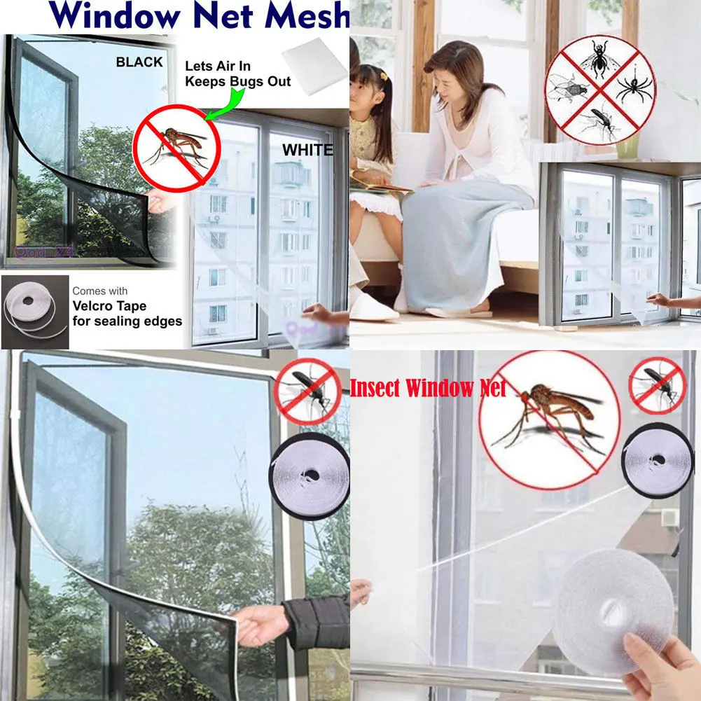 

Anti-Insect Fly Bug Self-adhesive Mosquito Door Window Curtain Net Mesh Screen Protector Cool