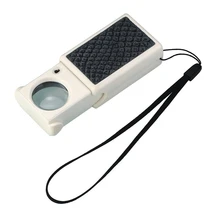 45x светящееся всплывающее карманное увеличительное стекло с светодиодный подсветкой Ювелирная Лупа