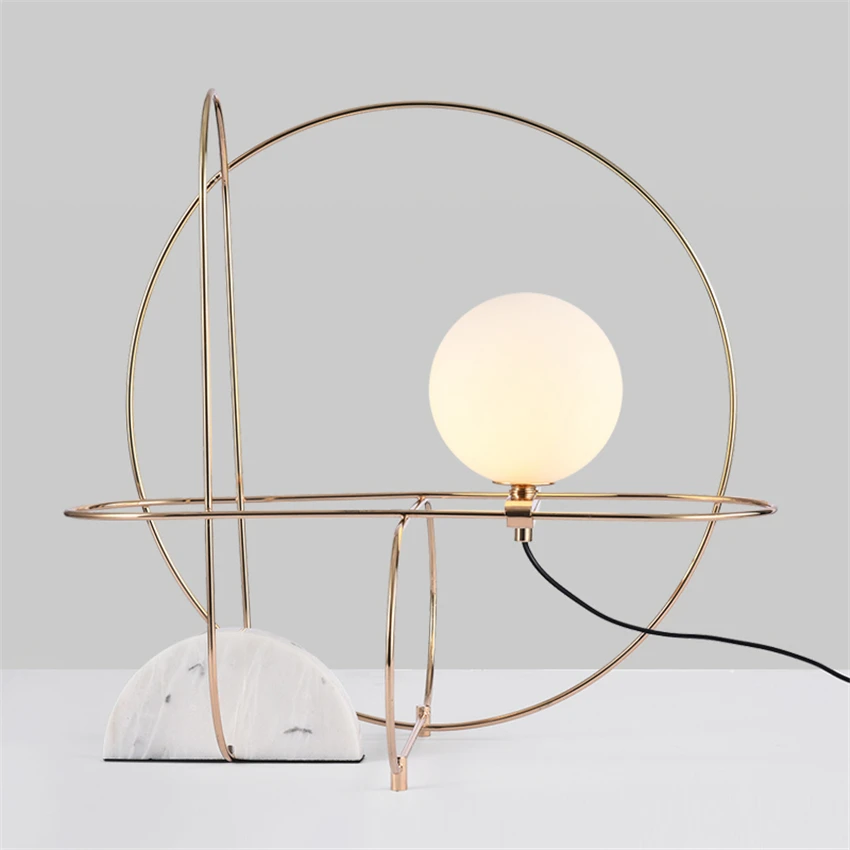 

Nordic LED Table Lights Modern Minimalist Marble Living Room LED Table Lamp Designer Model Study Bedroom Bedside Desk Lamp Avize