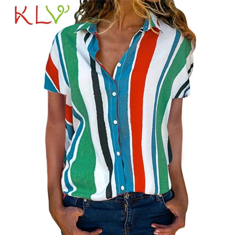 

Women Blouses Summer 2019 Fashion Office Lady Short Sleeve Shirt Harajuku Camiseta Basic Mujer Plus Size Blusas Femininas 19Apr8