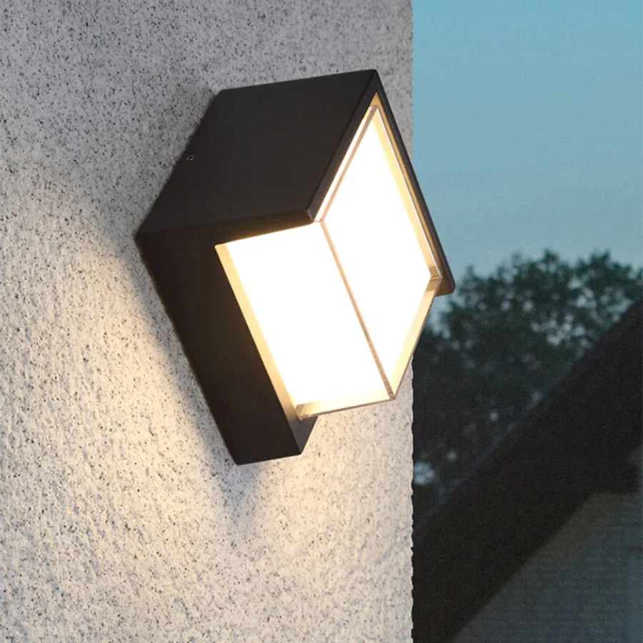 Outdoor Wall Lamp Waterproof LED Garden Lamp Aisle Corridor Outdoor Balcony Porch Light AC110V 220V Terrace Lamp
