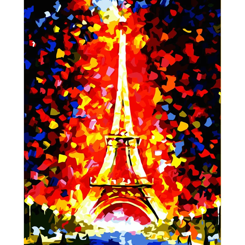 

Hot Eiffel Tower.40x50cm,Painting By Numbers,DIY,wall Art,Living Room Decoration,Scenery,Figure,Animal,Flower,Cartoon