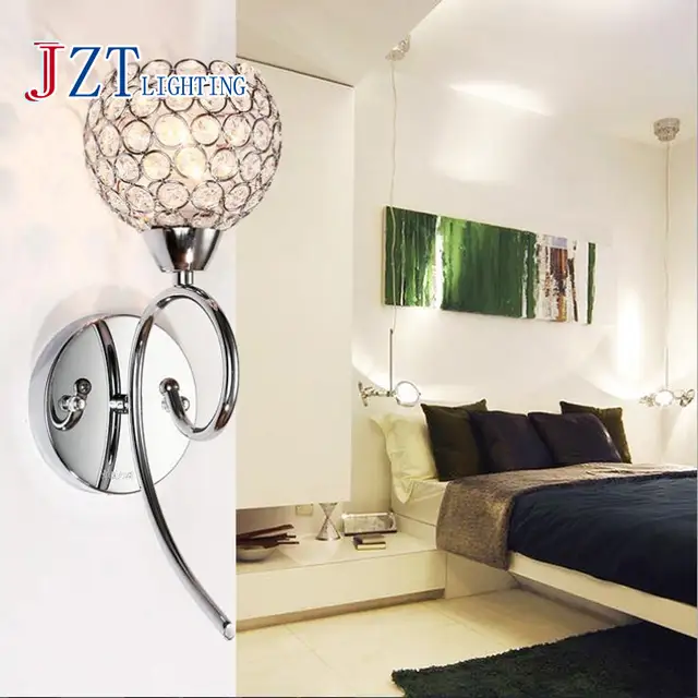 Us 33 7 15 Off Modern Crystal Hardware Wall Lamp Bedroom E14 Silver Gold Wall Fitting Livingroom Lamp Sanitary Ware Aisle Led Lights In Led Indoor