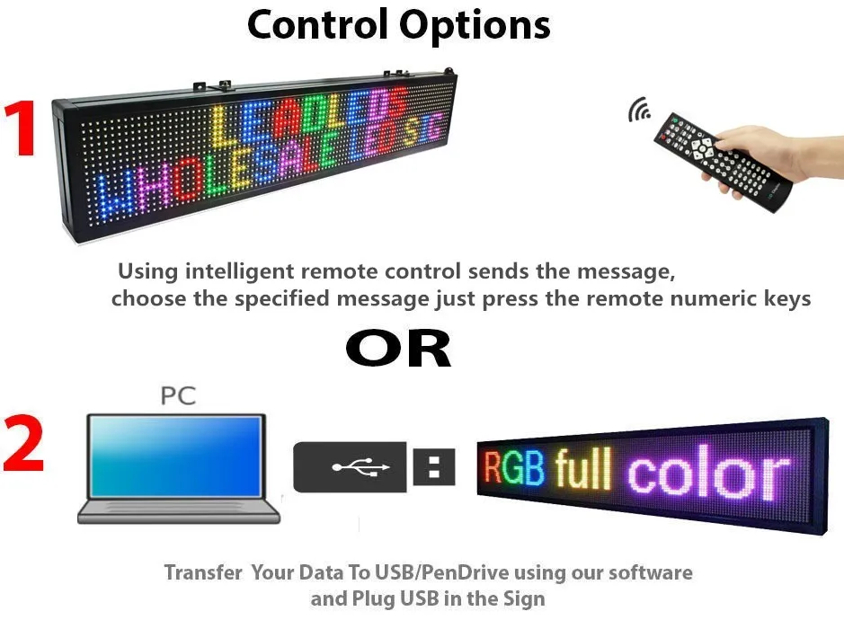 30X6 дюймов светодиодный полноцветный RGB SMD дисплей-витрина доска для сообщений, программируемый прокручивающийся дисплей Быстрая программа на пульте