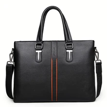 2016 High quality 100% Genuine leather men messenger bag soft briefcase fashion cross-section handbags casual shoulder bag