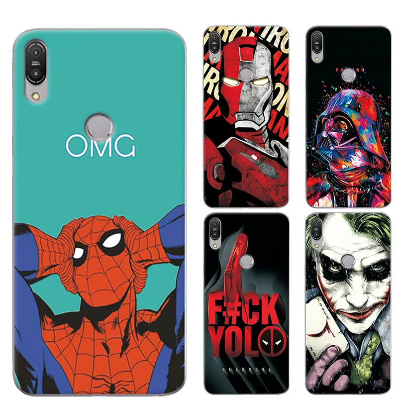 

adlucky Iron Man Phone Case For ASUS Zenfone Max Pro M1 ZB602KL Charming The Avengers X00TD Cover For ASUS Zenfone ZB601KL 6.0"