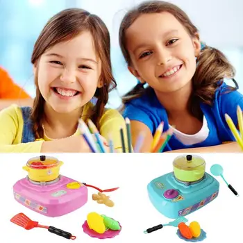 

23pcs Electric Simulation Multi-functional Gas Stove Light Ringing Fog Toys Children Kids Pretend Play Kitchen Toys Gift