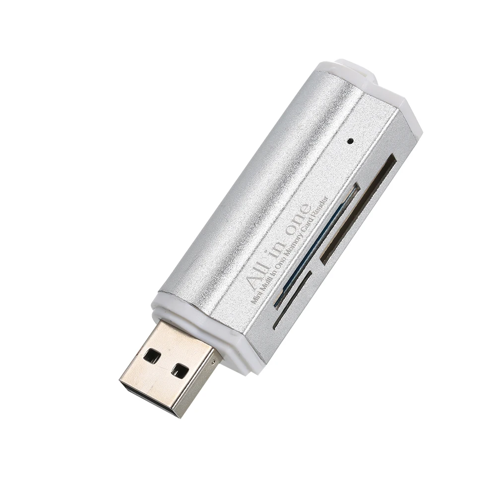 USB2.0 Мини Портативный все в одном кард-ридер для SD/TF/MS Duo/Micro MS(M2)/MS Pro Duo USB 2,0 USB картридеры для ПК компьютера