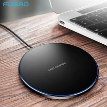 FDGAO Qi Беспроводное зарядное устройство 10 Вт Быстрая зарядка для iPhone 8 X XS XR samsung S9 S8 S10 Note 9 8 Xiaomi Mi 9 USB быстрая зарядка 3,0