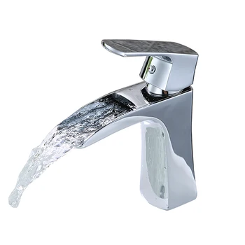 

All copper waterfall basin washbasin desk top basin hot and cold water faucet wx6011623