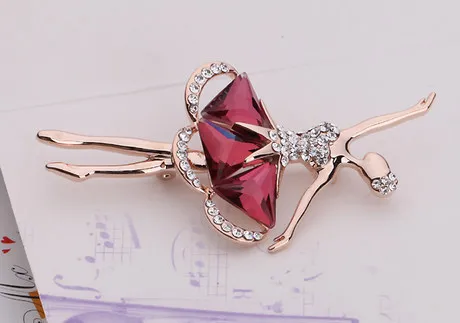 

New fashion 2015 artificial diamonds ballerina brooch wholesale free shipping/ballet girl/ broches corsages/boutonnieres/pins