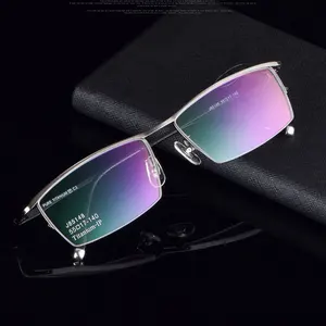 Reven Jate Glasses Half Rim Eyeglasses Titanium Frame Optical Lens Prescription Eye Glasses Frame Eyewear
